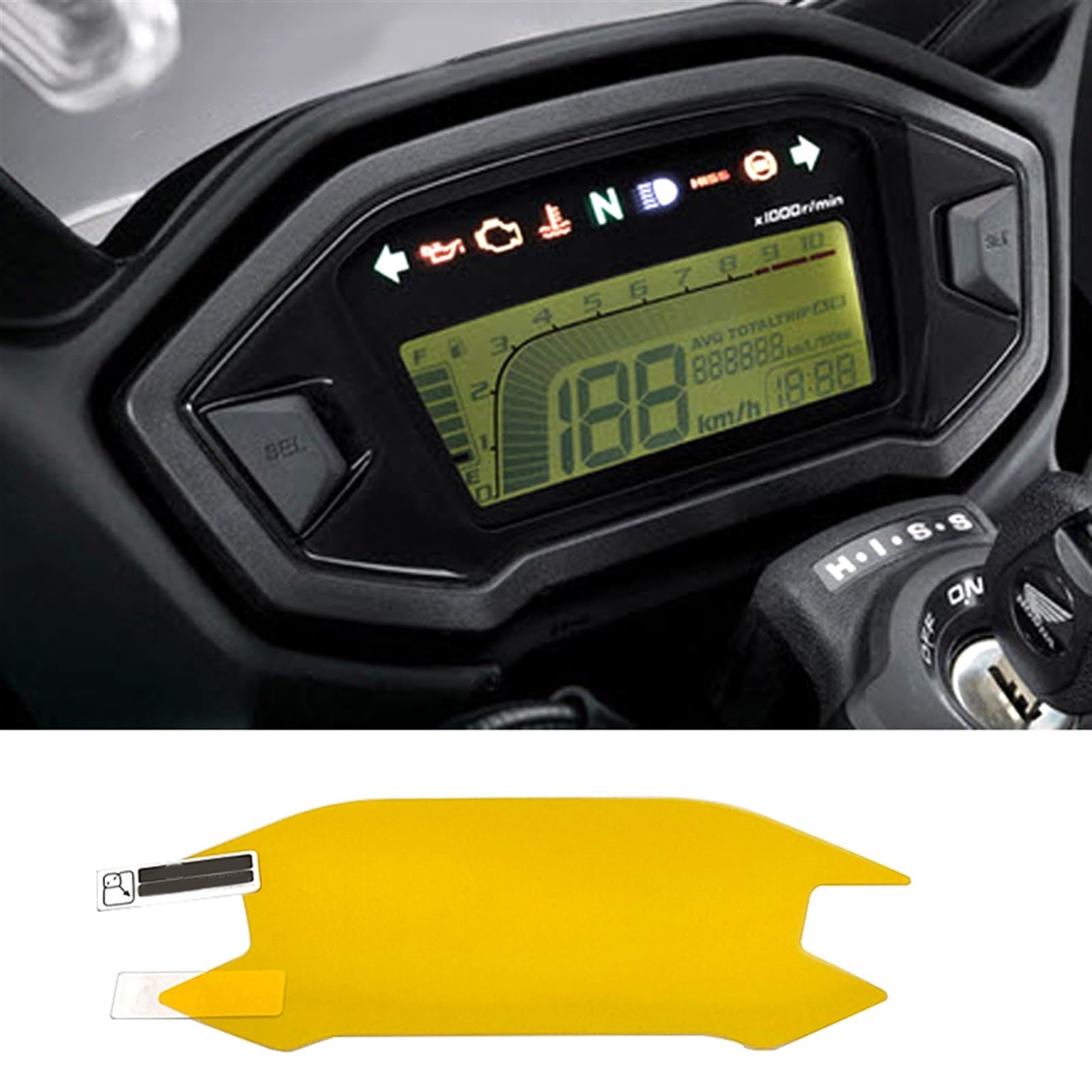 Film de protection d'éraflure de groupe de moto Honda CB300 haute transparence premium