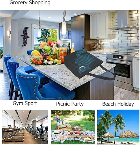 Miniatura 5 de ZzWwR Elegante bolso de hombro extra grande con patrón lindo para playa, viajes, fin de semana, gimnasio, compras de comestibles, Cheshire Cat,