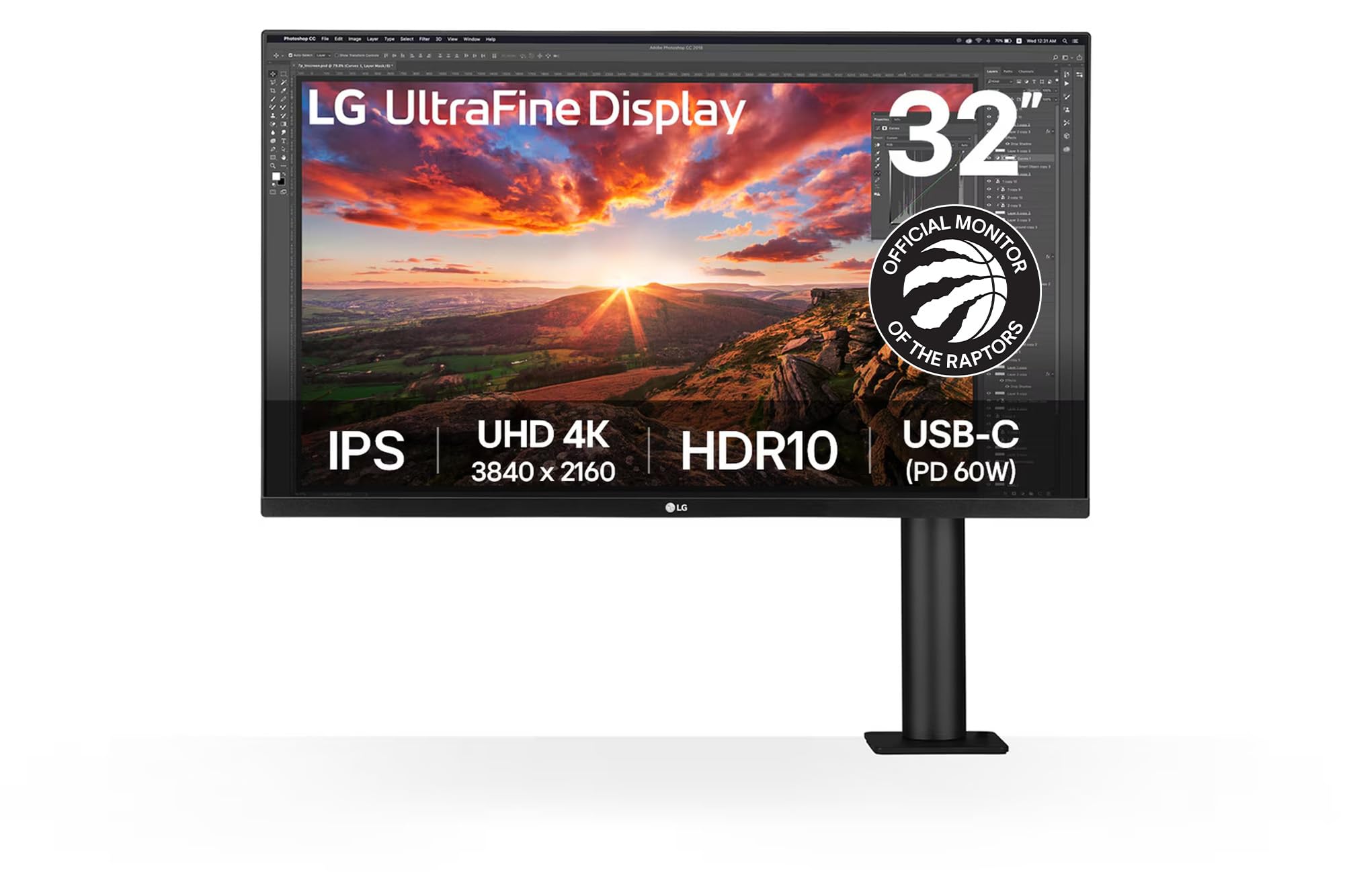 LG Ultrafine Ergo 32UN880K 31.5” 4K UHD Monitor, IPS Display, HDR