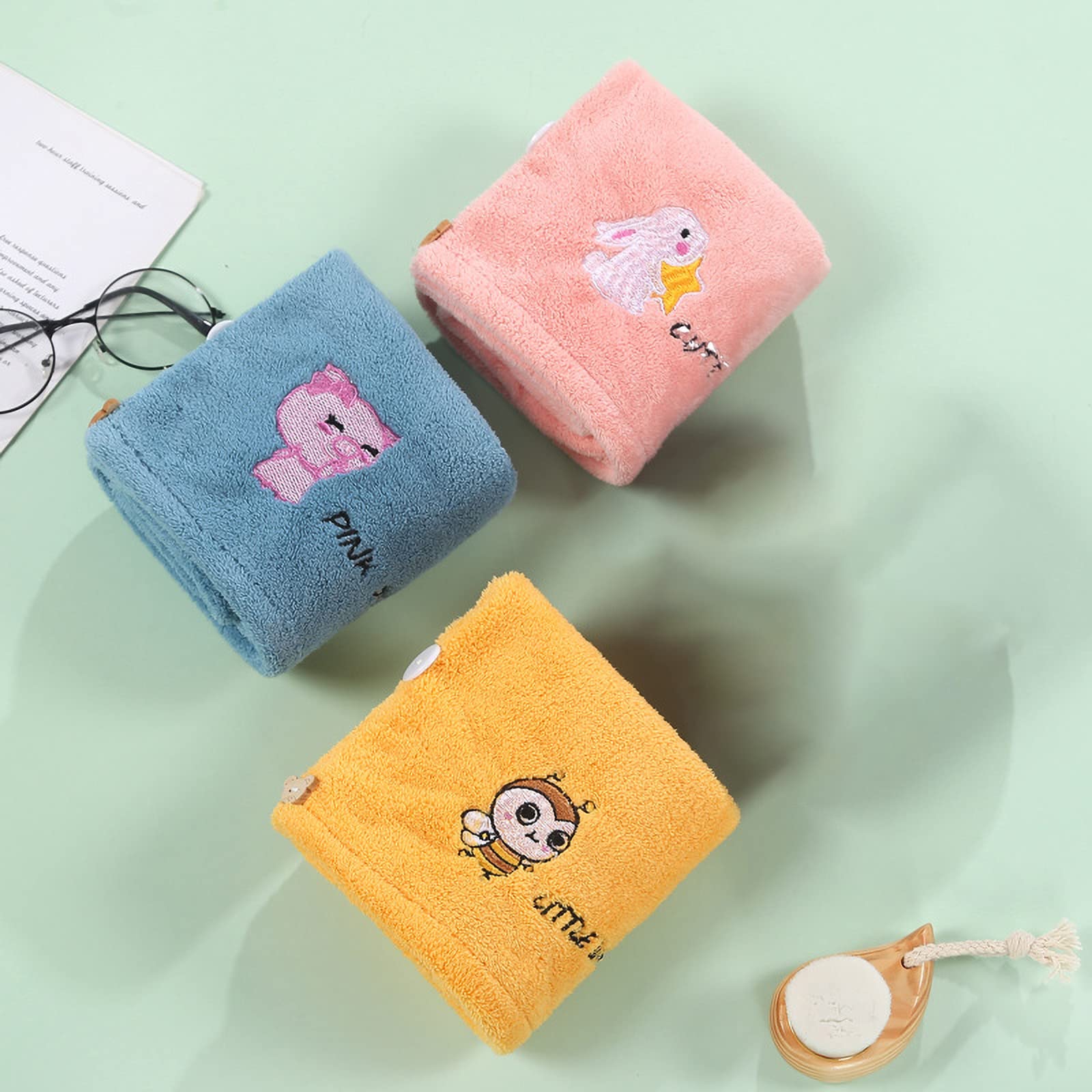 3 Pièces Serviette Microfibre, Serviette Microfibre Cheveux, Serviette Cheveux Sechage Rapide, Serviette Cheveux pour Un Séchage Rapide des Cheveux