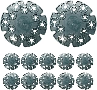 TIDTALEO 12pcs Trellis Holders Garden Stake Connectors Round Plant Support Trays 13.5cm Diameter for 8mm Poles Climbing Plant Cane Supports