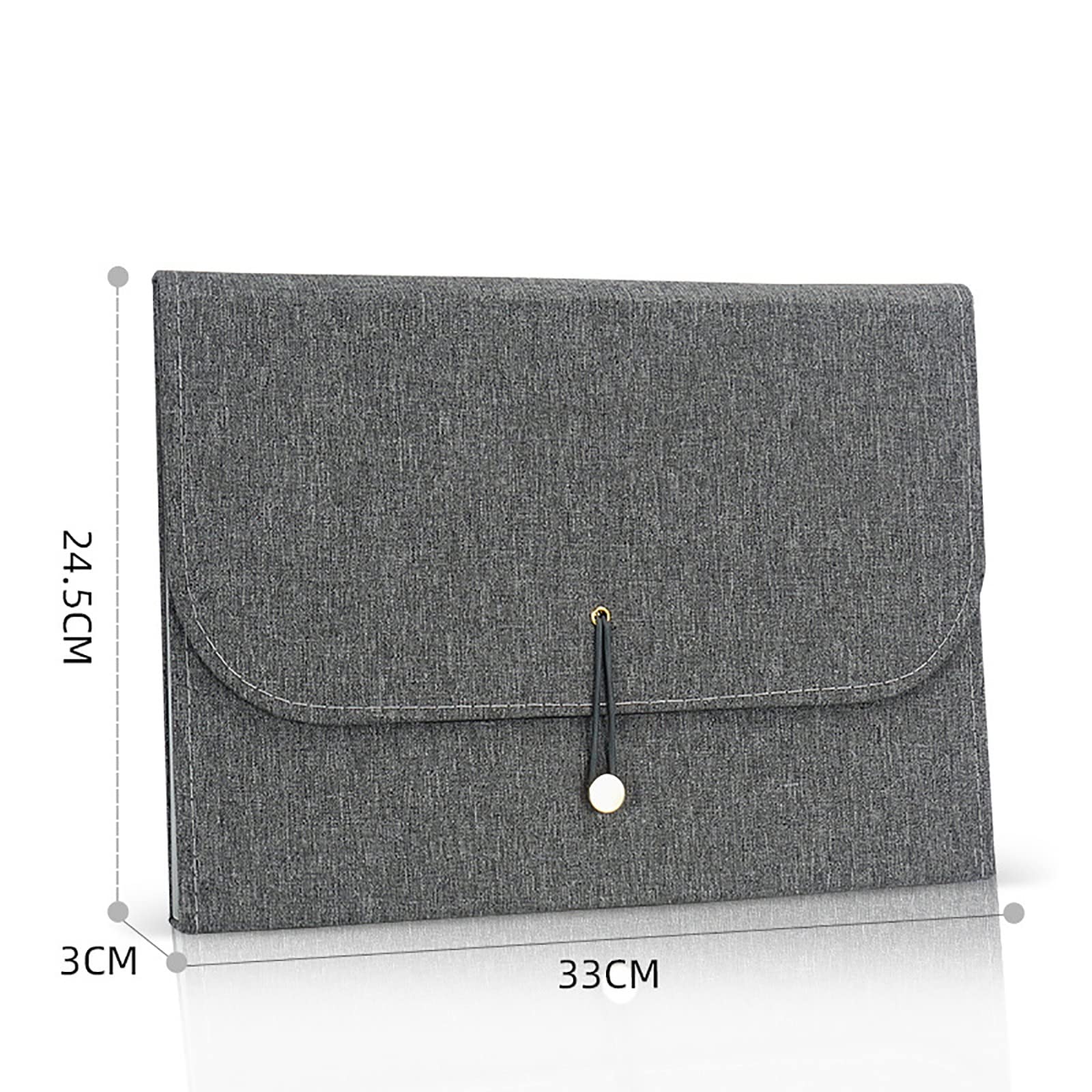 Portafoglio for contanti con busta in pelle, cartella porta documenti in pelle, custodia for busta in pelle, borsa for documenti con 13 scomparti, organizer multistrato per(Gray)