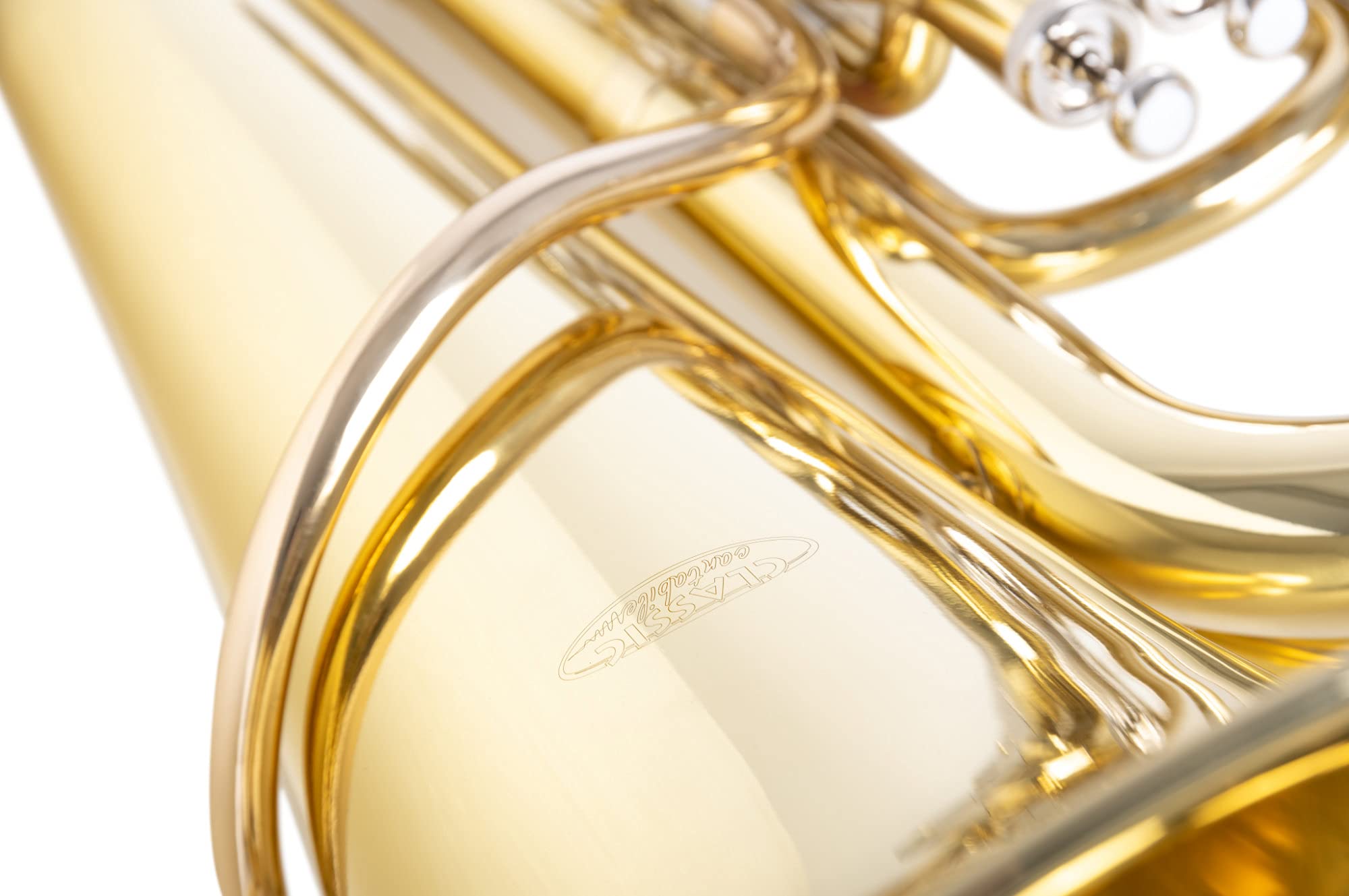 Classic Cantabile Bb Tuba T-170 Junior - Kompaktes/leichtes Schüler-Instrument - Auf Marching-Tuba umrüstbar - Inkl. Umrüstsatz, Mundstück & Hartschalenrollkoffer