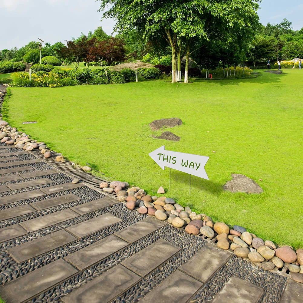 Pijltekens Tuin Stake, Blank Yard Borden Board voor Directionele Borden, voor Bruiloft Verjaardagsfeest Outdoor Activiteiten-5 stks