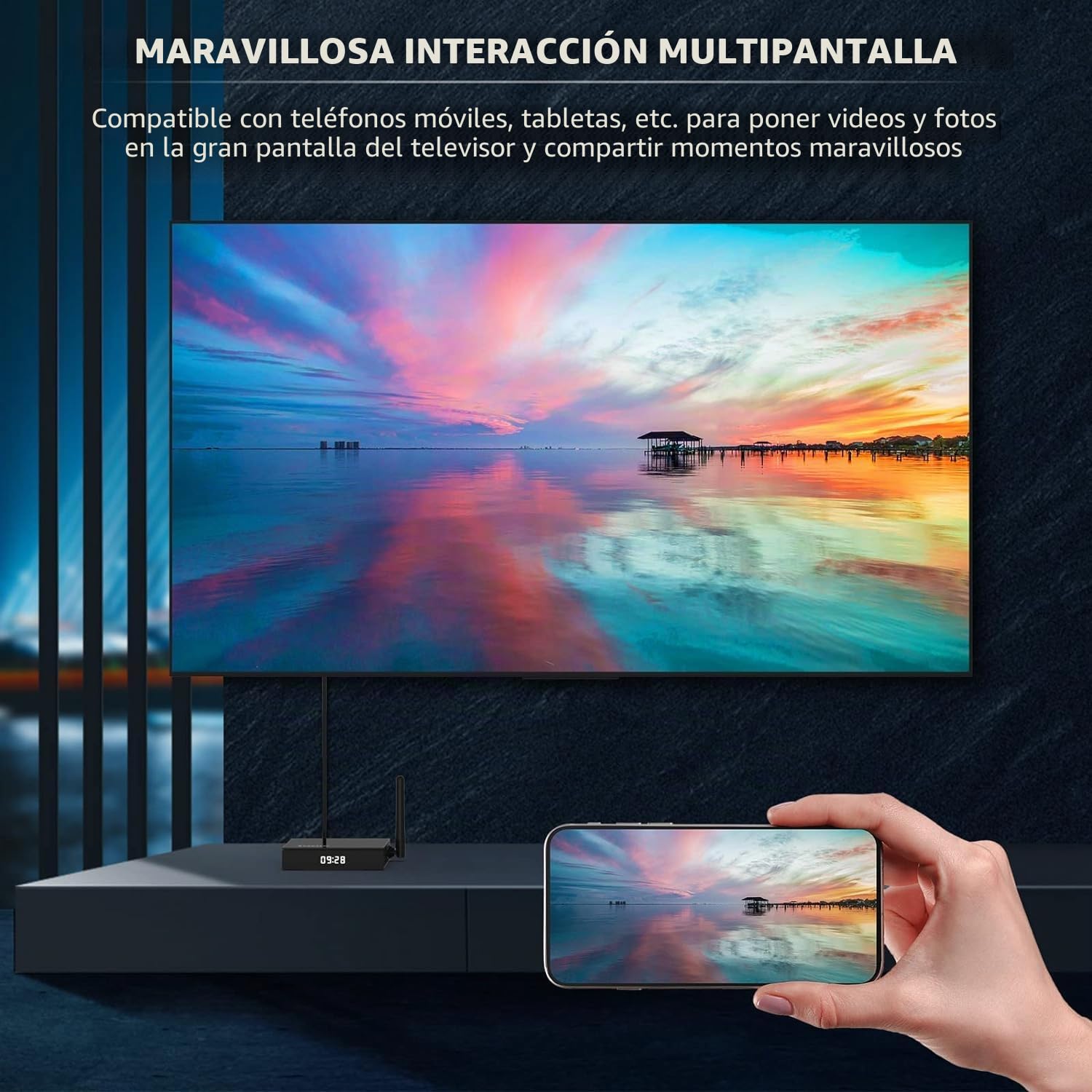 Android 10.0 TV Box, 2GB RAM 16GB ROM H6 Quad Core Soporte 3D 6K Ultra HD H.265 WiFi 2.4 GHz Ethernet Smart TV Box