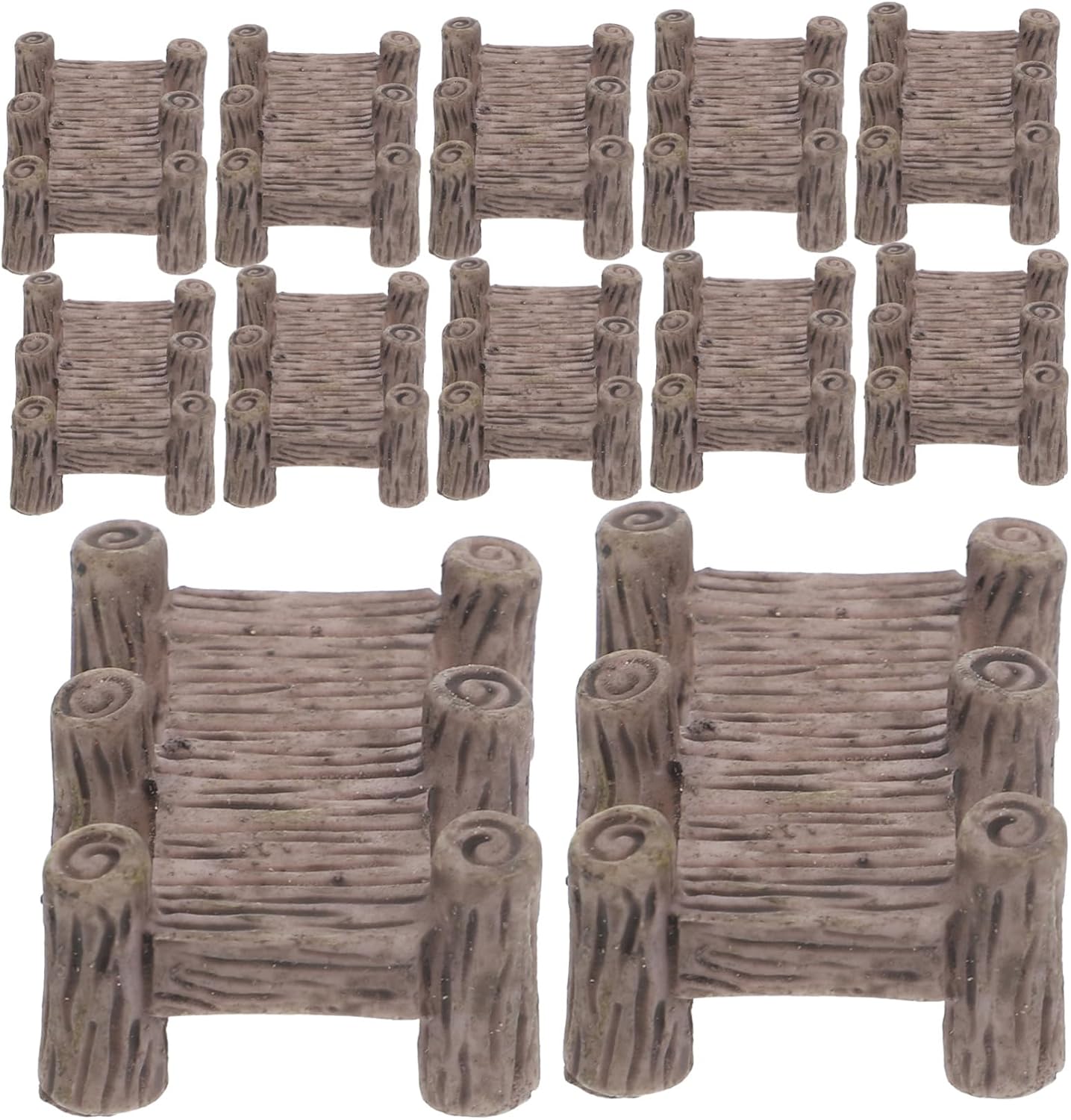 BESPORTBLE 24pcs Miniature Resin Bridge Decor for Landscaping Outdoor Garden Decor Vintage Style and Craft for and Bonsai Arrangements