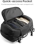 Tomtoc Sac à dos, sac de voyage, TSA Friendly Flight Approuvé Bagage à main imperméable Sac à dos d'affaires léger, noir, 40L, Moderne