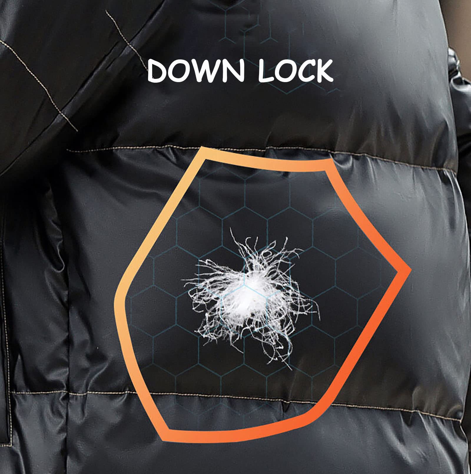 Chaqueta de Plumón para Hombre con Capucha Abrigo Moderno Reflectante Prendas de Abrigo de Invierno Resistentes al Agua y al Viento,Silver,L(167cm68kg)