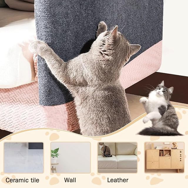 Foto 6 de 7 de Climbing Cat Scratcher DIY Rascador para Gatos Tapete Autoadhesivo para Rascar Gatos Alfombra de Pared…