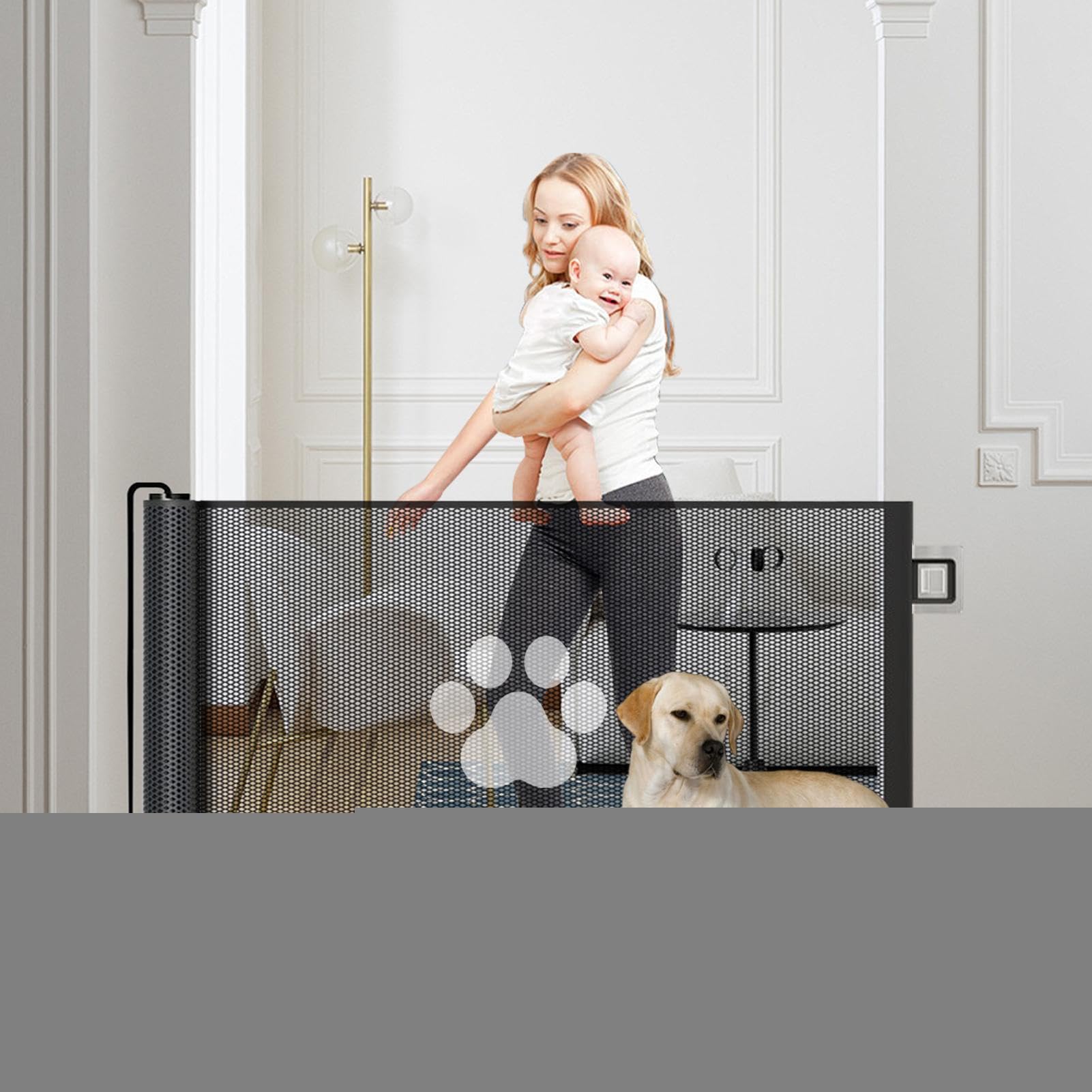 Cancello per Bambini per Scale Cancelli Retrattili per Cani in Rete anche