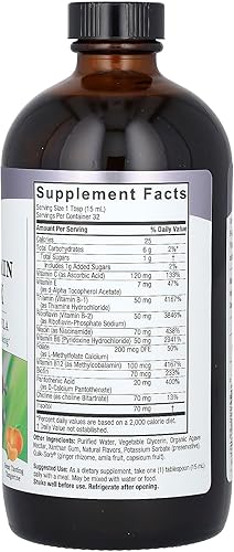 Miniatura 8 de Nature's Answer El complejo líquido de vitamina B apoya los niveles de energía saludables  Promueve la función nerviosa saludable  Sabor a mandarina