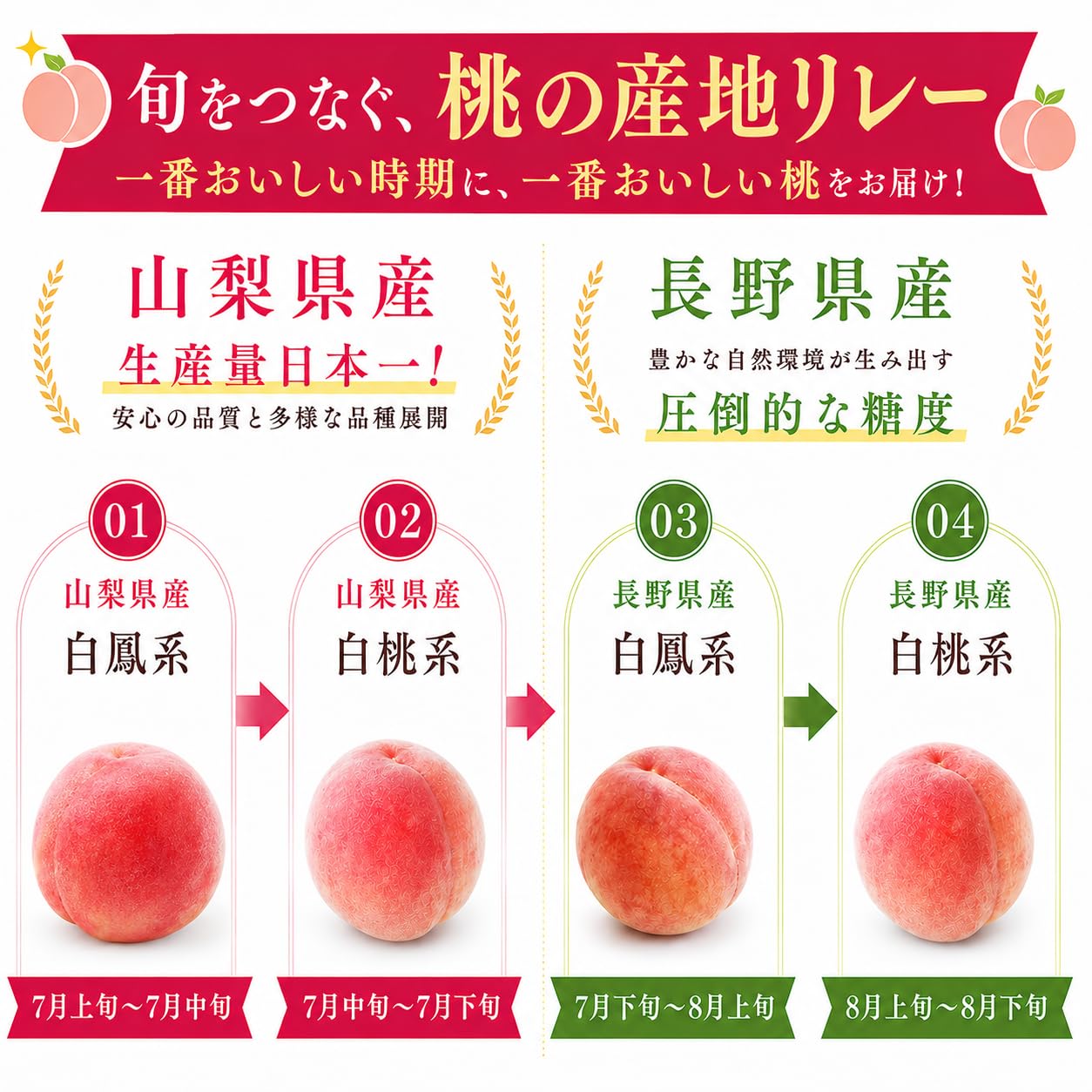 Amazon.co.jp: 特秀品 【糖度12度以上】 桃 もも ギフト 大玉 1.5kg (5