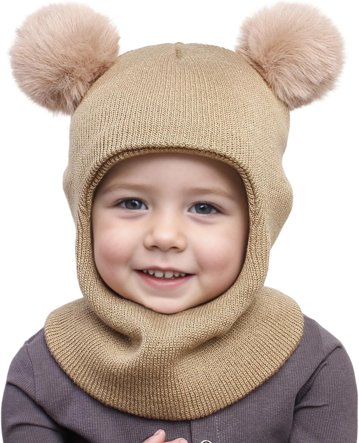 Kids Winter Hat Scarf, Baby Toddler Winter Hat Boys Girls Beanies for Kids Knit Warm Beanie hat 1-6T - Image 2