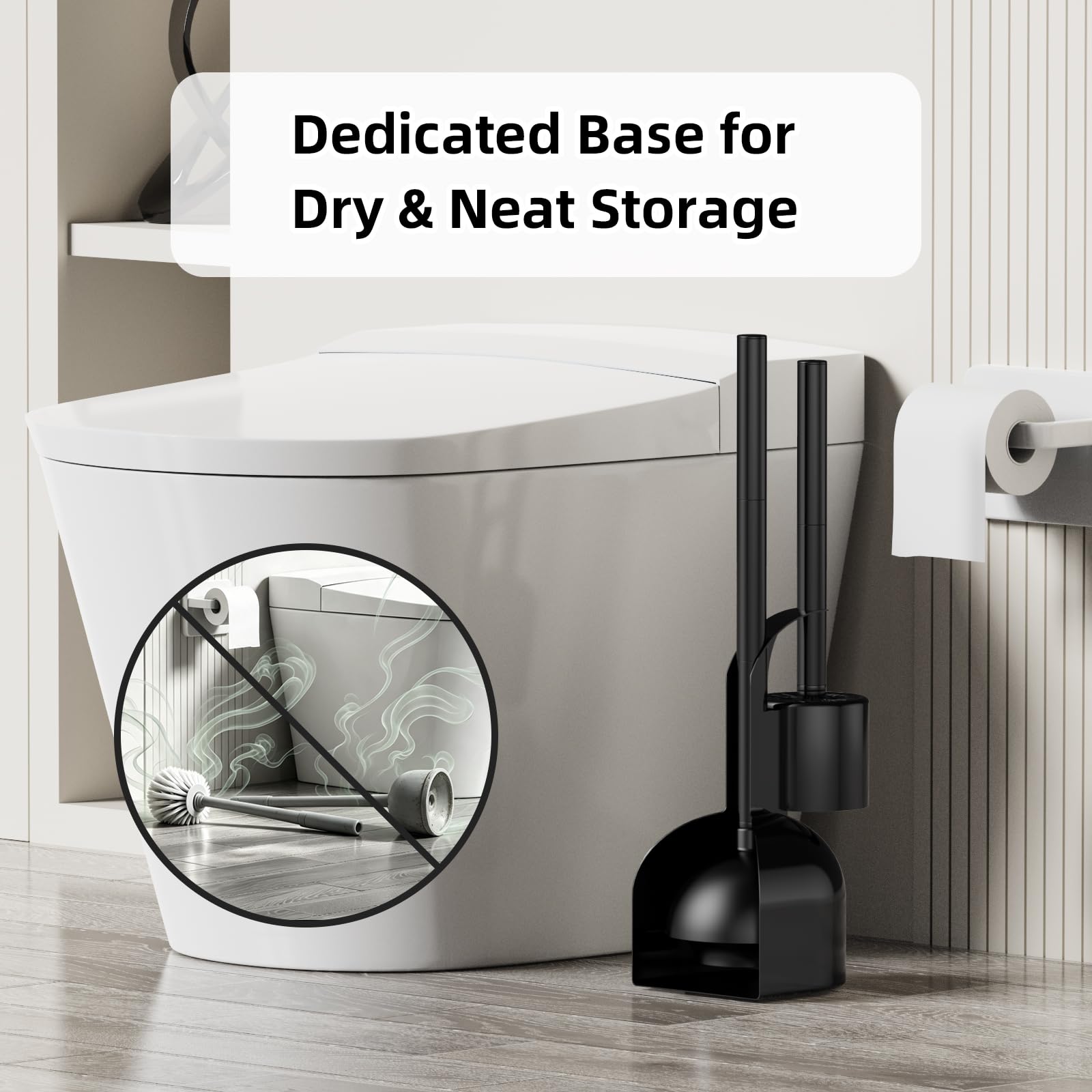 KUK 2-in-1 Toilet Brush & Plunger Set -2