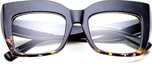 Miniatura 2 de FEISEDY Gafas cuadradas de gran tamaño Marco Gafas Mujeres B2475