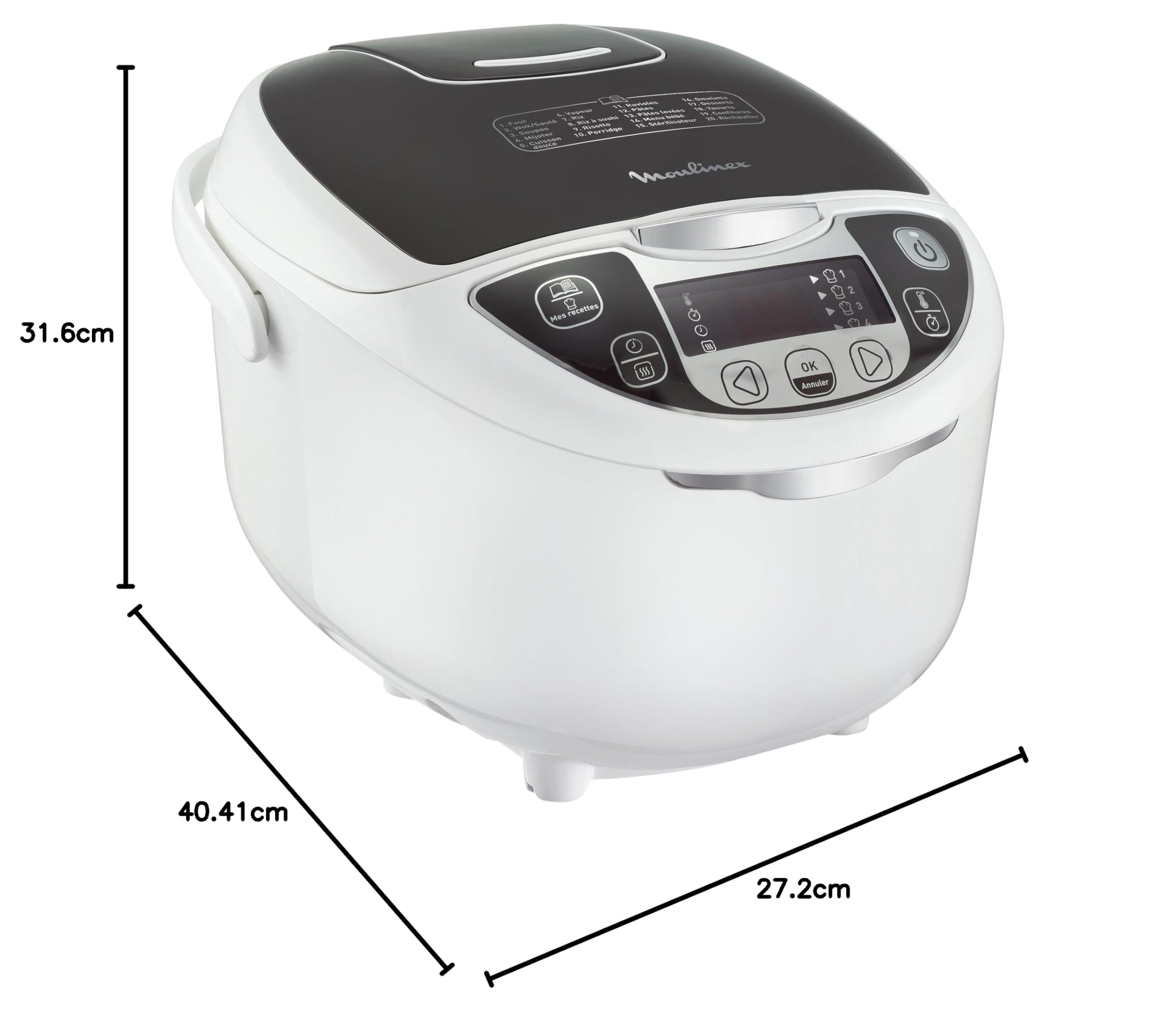 Moulinex MK708E10 - Multicooker 15 in 1, colore: Bianco