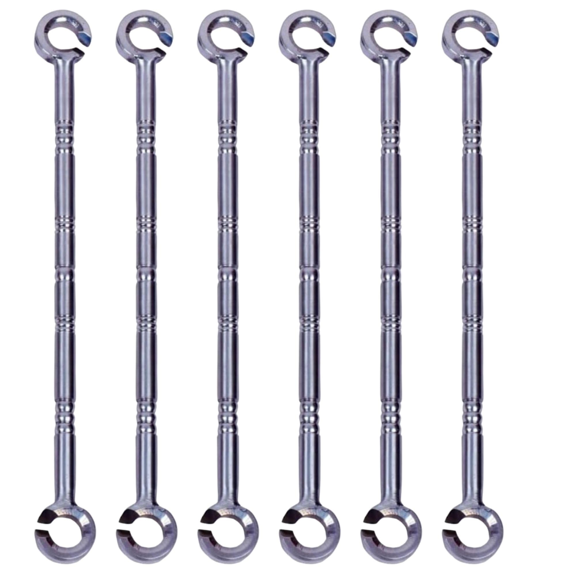 Trendy Creation HUB16 mm with 12 Inch Stainless Steell Heavy Duty Hanging Hooks Swing Chain Link Road Jhula Accessories for Home Balcony Indoor & Outdoor (Pack of 6)-image-45
