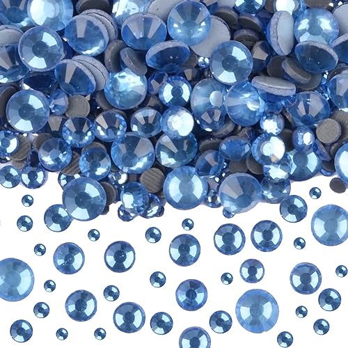 Miniatura 5 de FYGEM 8000 unidades de 5 tamaños Hotfix Iron Flat Back Glasses Rhinestones Crystal para proyectos de bricolaje con pinzas y bolígrafo de recolección