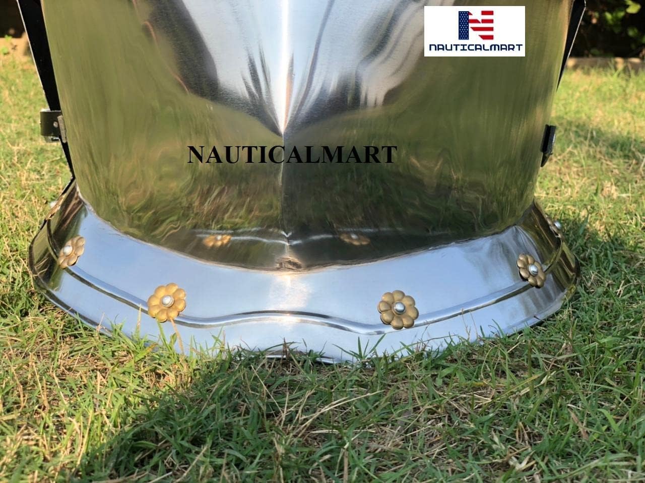 NauticalMart Medieval Warrior Breastplate Chestplate custom Steel Silver Finish Wearable Knight Body Armor Cuirass Halloween Cosplay Reenactment Costume