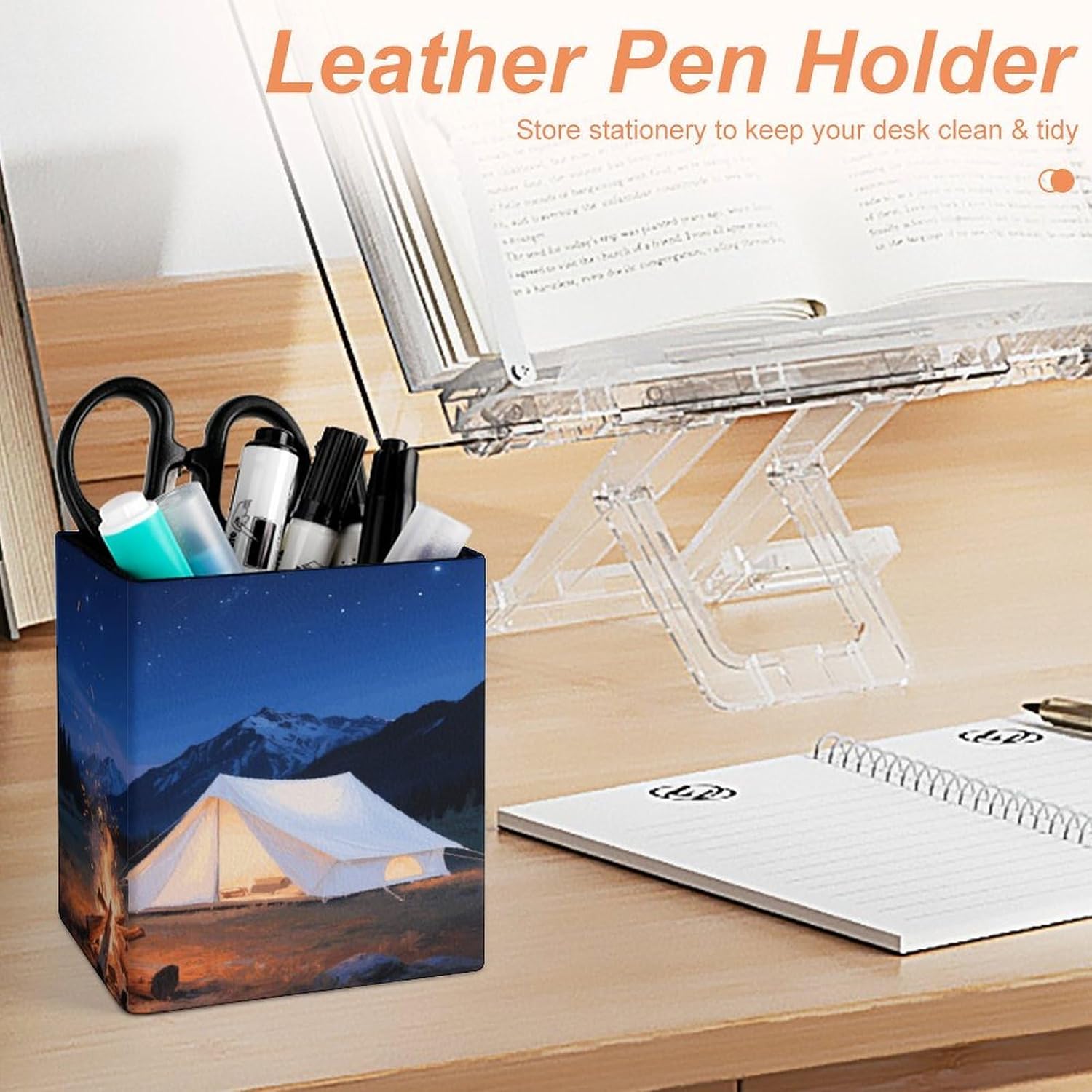 Starry Campfire Pen Holder Office Supplies for Desk Storage image 4