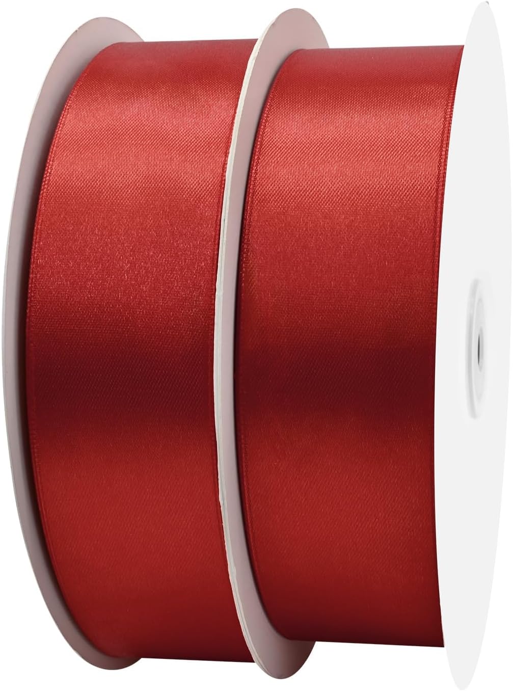 Maclemon Double Face 1-1/2 inch Wide 100 Yards Red Satin Ribbon Fabric Ribbon for Gift Wrapping Very Suitable for Weddings Decoration（2 Pack;Totals 200 Yards）