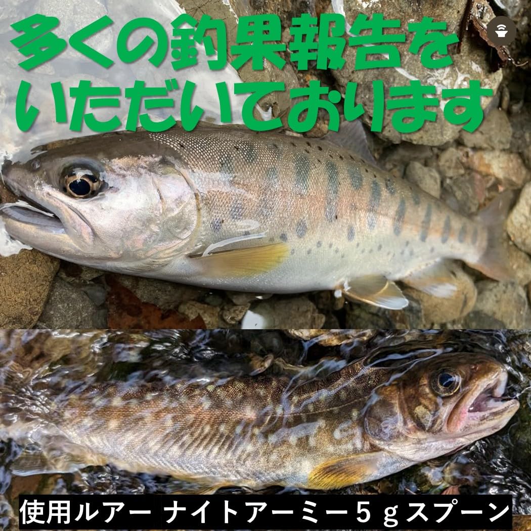 Amazon.co.jp: トラウト スプーン 5.0g 渓流 本流 ルアー セット 5色