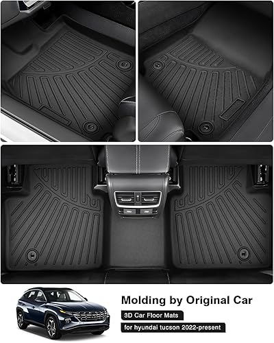 Vista 298 de Powerty Alfombras resistentes para BMW X3 2018 a 2024 y BMW X4 2019 a 2024, a medida para accesorios de X3 y X4, de elastómero termoplástico 3D