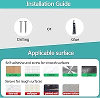 Vista 5 de Toilet Paper Holder Wall Mount for One Hand Tear,Upgraded Toilet Paper Roll Holder with Shelf,Matte Black Toilet Paper Dispenser,Adhesive Toilet