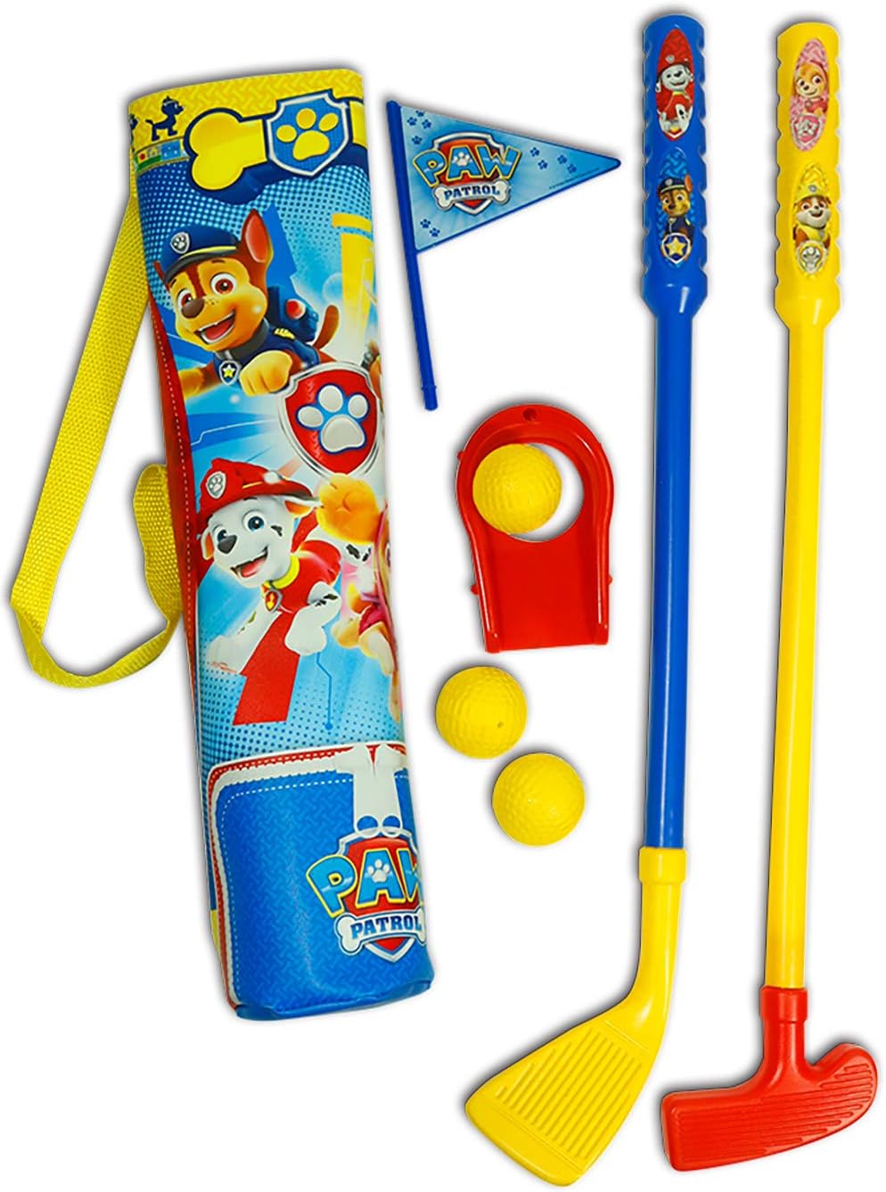 PAW Patrol Kids’ Golf Set with Fabric Caddy Bag, Develops Balance and Hand-Eye Coordination, Great for Both Indoor and Outdoor Play, Officially Licensed, for Children Ages 3 and Up : Toys & Games