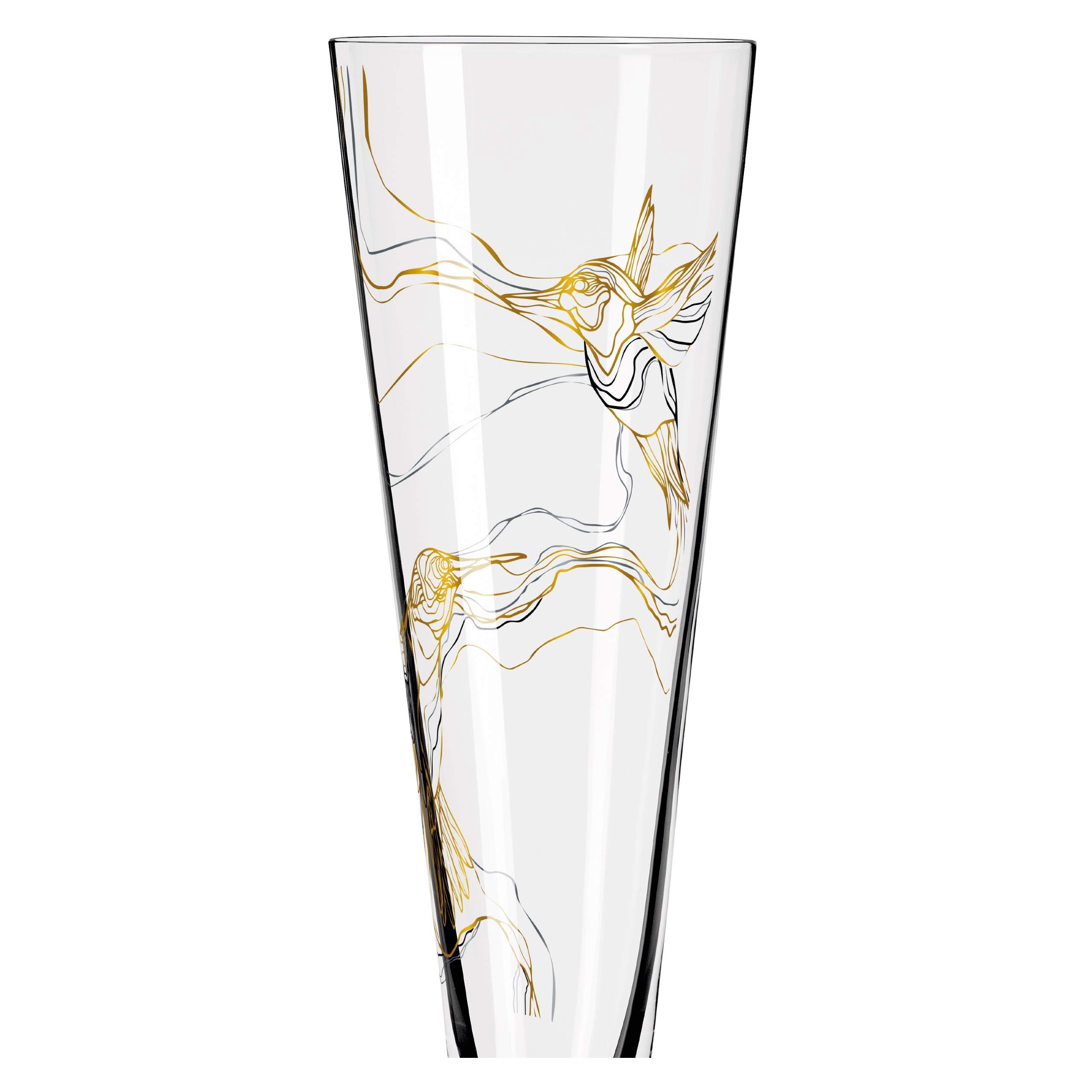 Ritzenhoff 1078190 Copa de champán 200 ml - Serie Goldnacht No. 1 - Noble pieza de diseño con oro auténtico - Made in Germany