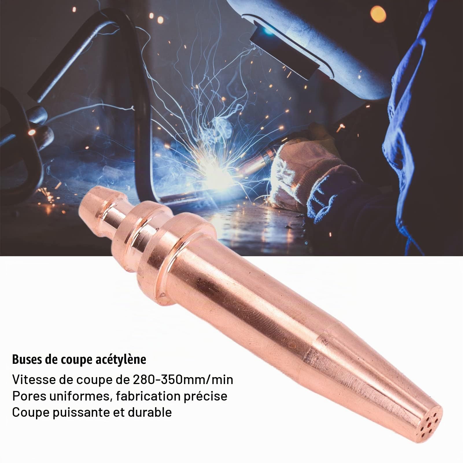 5 pièces embouts de coupe d'acétylène, embouts de soudage au gaz de buse de torche de coupe accessoires consommables pour Machine intégrée 2# G02-2