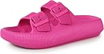 BenSorts Femmes Hommes Oreiller Sandales Ajustables Boucles Diapositives