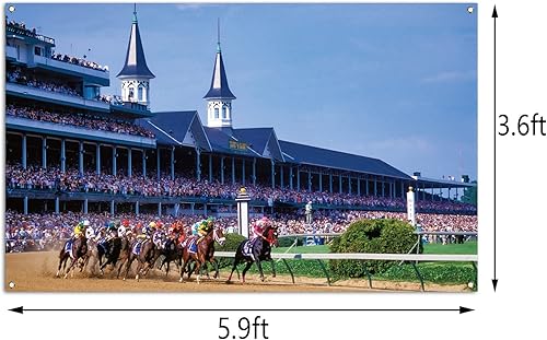 Miniatura 9 de Nepnuser Fondo de cabina de fotos del Derby de Kentucky Churchill Downs para interiores y exteriores, fiesta, fotografía, decoración de pared del