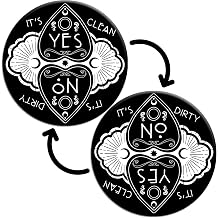 Ouija Board Gothic Dishwasher Magnet Clean Dirty Sign for Witchy Kitchen Decor, Black Aesthetic Home & Office Accessories, Quirky Apartment Essentials, Ideal Gift for Gothic Enthusiasts