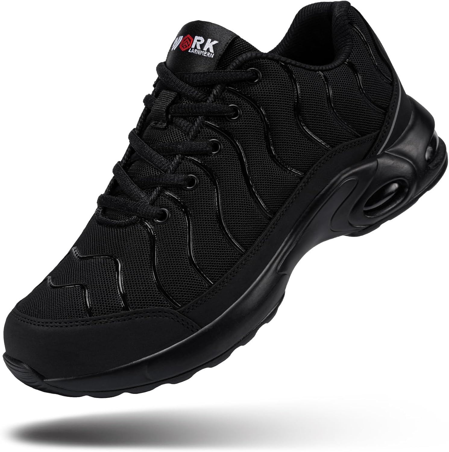 DYKHMILY Steel Toe Sneakers for Men Wide Work Shoes Puncture Proof Lightweight Safety Sneakers Slip Resistant Steel Toe Tennis Shoes