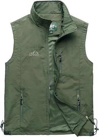 Hixiaohe Mens Vest Lightweight Summer Outdoor Work Travel Fishing Golf Vest