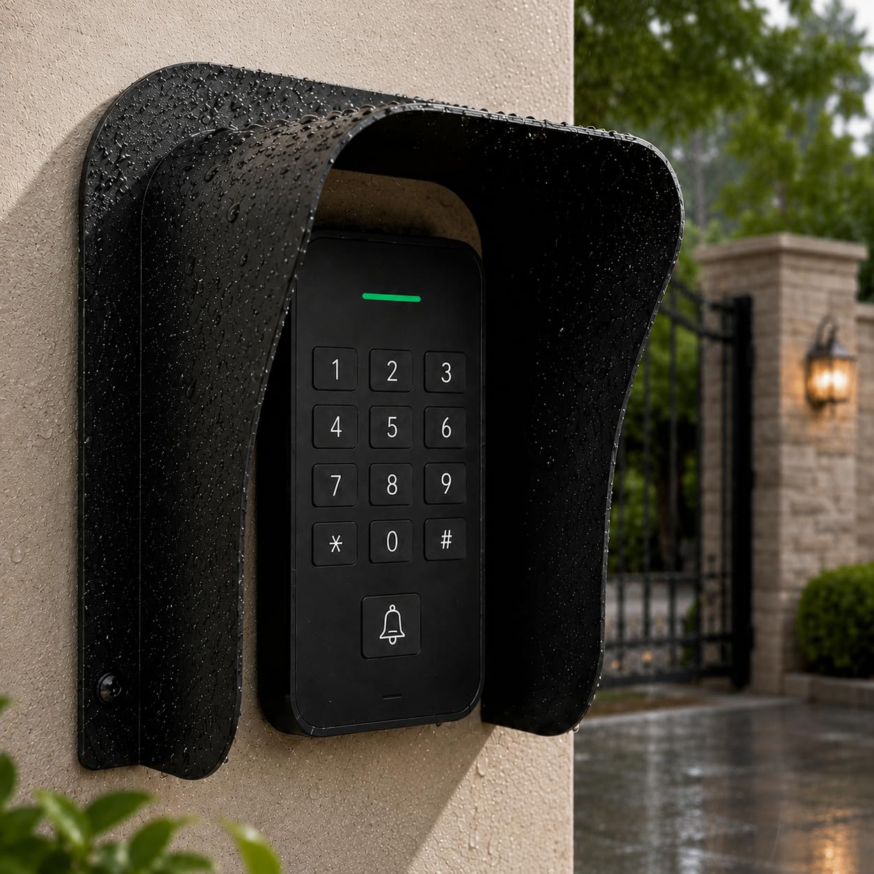 Doorbell Cover, Access Control Keypad Cover, Waterproof Metal Protect Cover for Wireless Video Doorbell, Access Control System, RFID Keypad