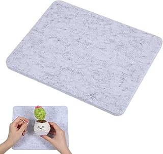TIESOME Needle Felting Pad, 8×10 Inch Grey Hick Needle Felting Mat Portable Felted Ironing Board for Any Wool Felting Supplies Sewing