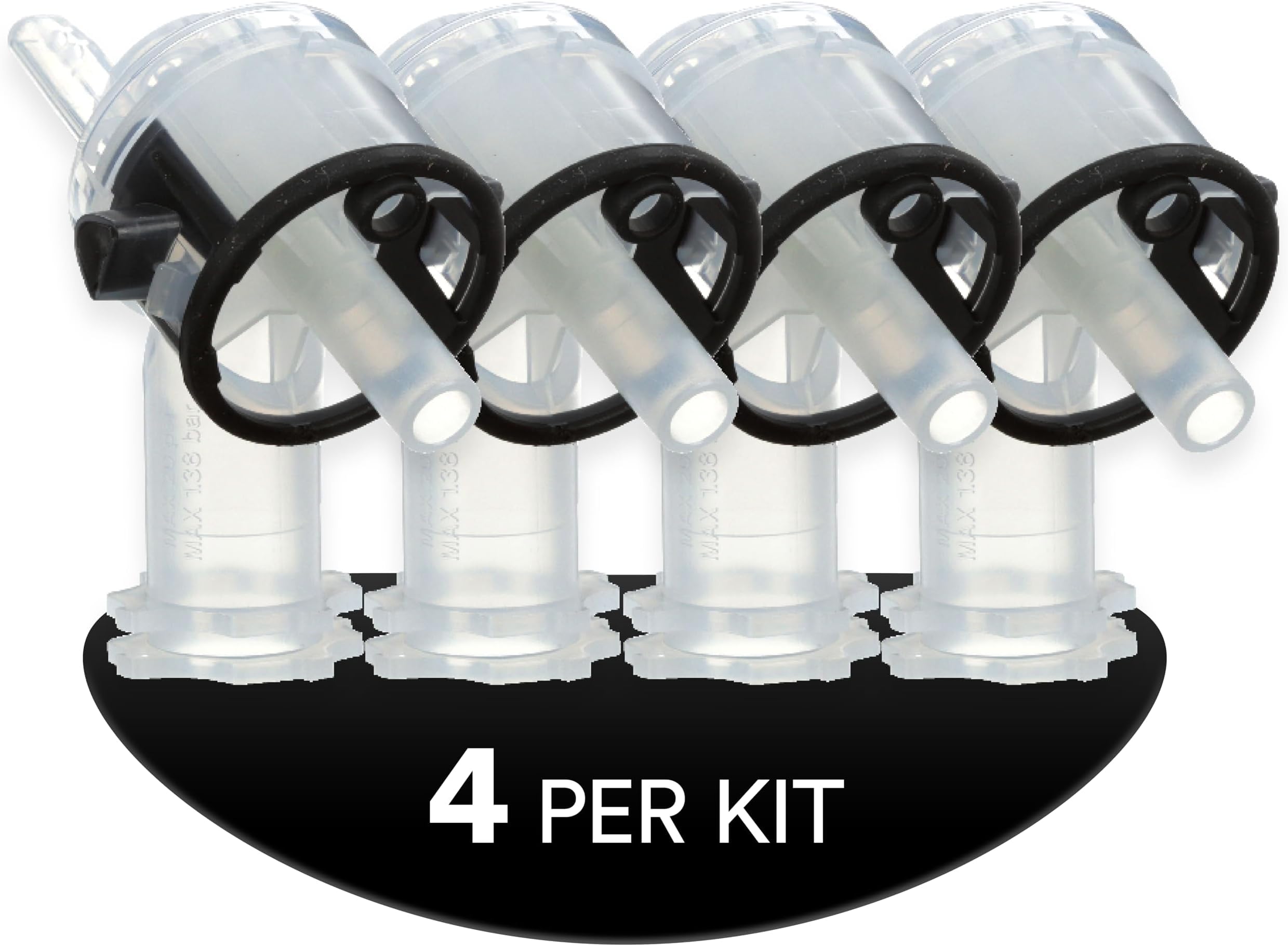 3M Accuspray Atomizing Head, 16611, Clear, 1.8 mm, 4 Count, for Very Low-to-High-Viscosity Coatings (Pack of 6)