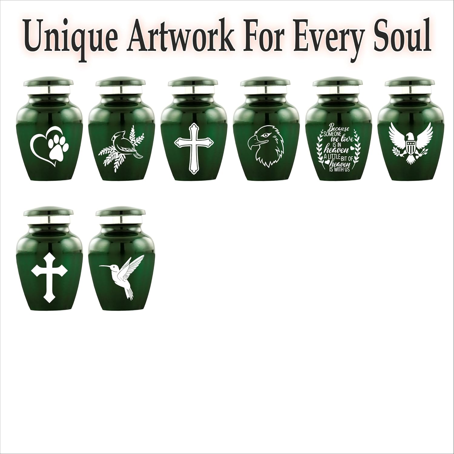 Personalized Engraving Angel Wings Keepsake Cremation Urns for Human Ashes - Decorative Urns for Ashes Female & Male, Urns for Ashes Adult, Funeral Urns - 4 Small Keepsakes
