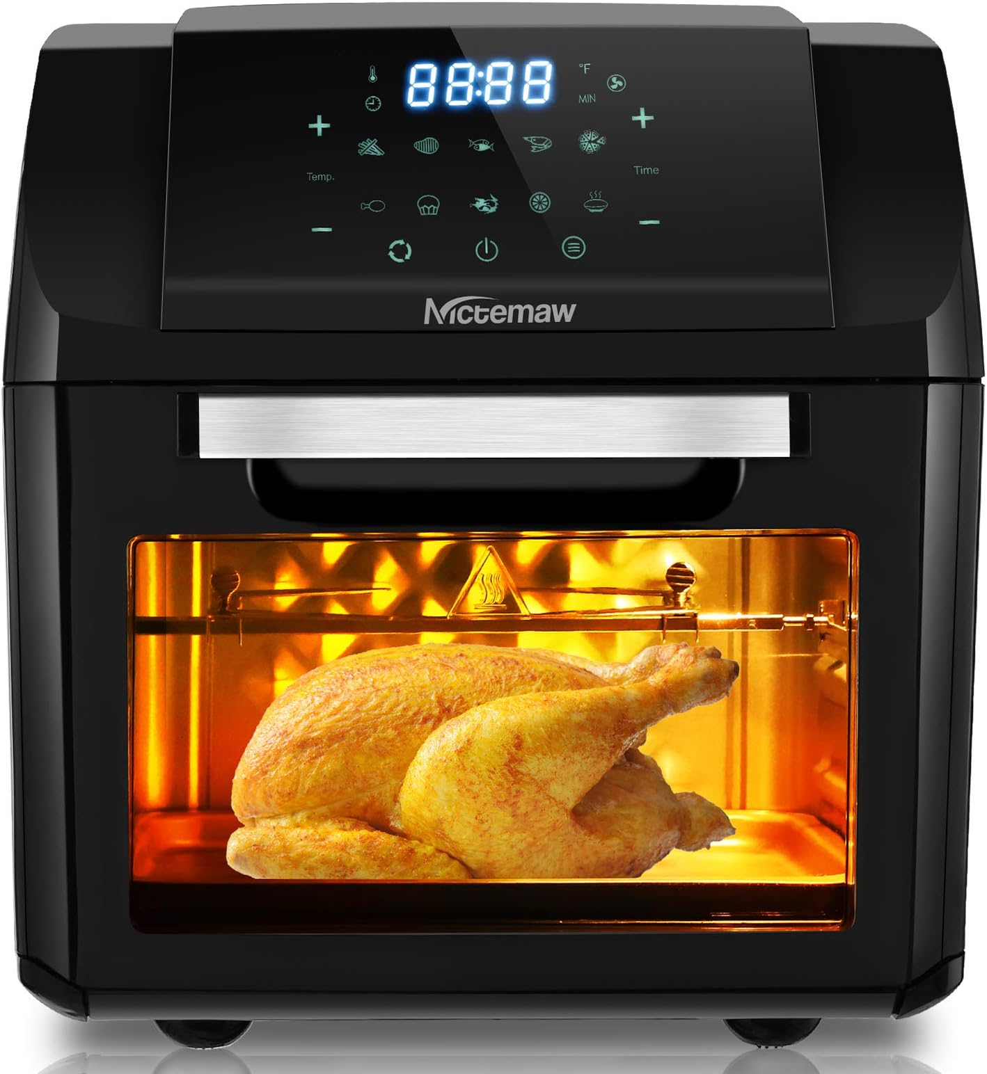 10-in-1 Air Fryer, 13 QT Air Fryer Oven, 1500W Electric Family Oven that Bakes, Roasts, Reheats and Dehydrates, Compact Fryer with LED Display, JOFAMY