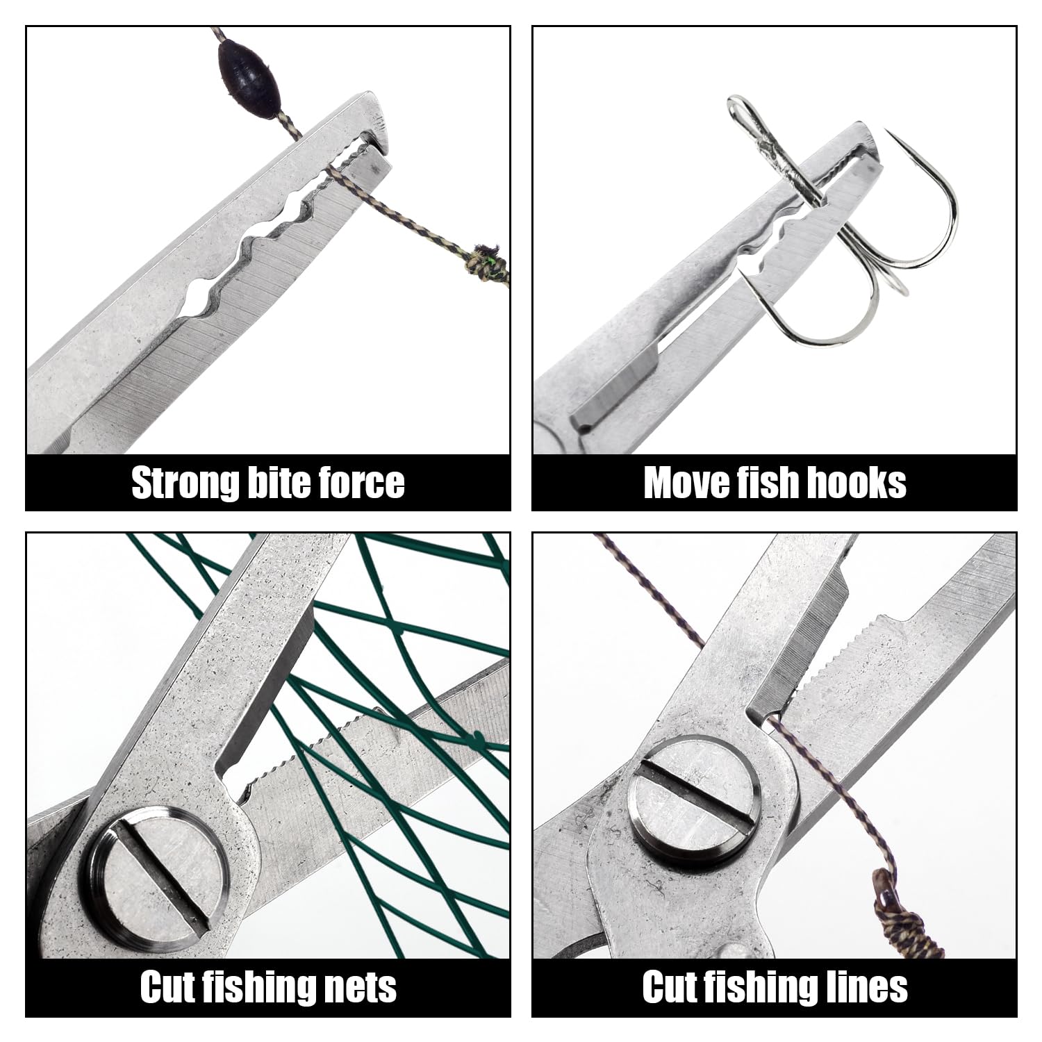 BOXOB Pinze da Pesca, Pinze Pesca in Metallo Pinze da Pesca in Acqua Salata Pinze a Becco d'Ago Accessori per Utensili Multifunzionali Pesca Attrezzi da Pesca e Regali per Uomo