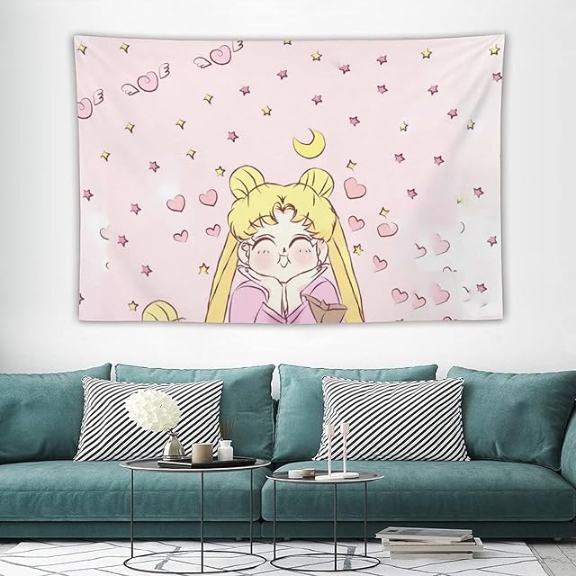 LYBUYI Tapestry Wall Hanging Polyester Poster Art Hanging Cartoon Decoration Party Banner For Home Bedroom Living Room Dorm Party 40x60 Inches, white-style1-2