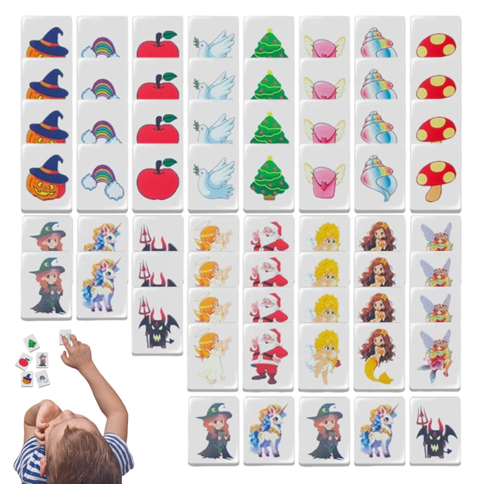 Mascherina Viso Con Stampa Mahjong - Taglia Unisex Adulto E Bambino