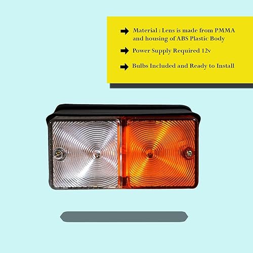 Miniatura 2 de Conjunto de luces intermitentes intermitentes intermitentes de 12 V para Case IH  Fiat  Ford New Holland Tractor D3NN13405B D3NN13N13N32