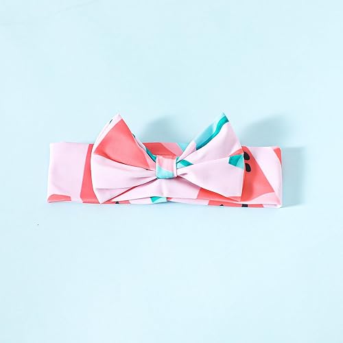 Miniatura 6 de LYSMuch Traje de baño para niñas recién nacidas-3T, traje de baño de bikini con diadema, ropa de playa de 3 piezas