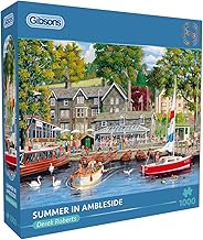 Gibsons Summer in Ambleside 1000 Piece Jigsaw Puzzle | Lake District Summer Holiday Challenging Sustainable Puzzle for Adults | Premium 100% Recycled Board | Great Gift | Gibsons Games