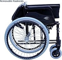 Vista 3 de Silla de ruedas ultraligera de Karman de 24 lbs. LT-980. Color negro.