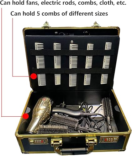 Miniatura 3 de FLYHERO Estuche de transporte para peluquero, caja de herramientas para peluquería rofessional salón de peluquería kit organizador de almacenamiento