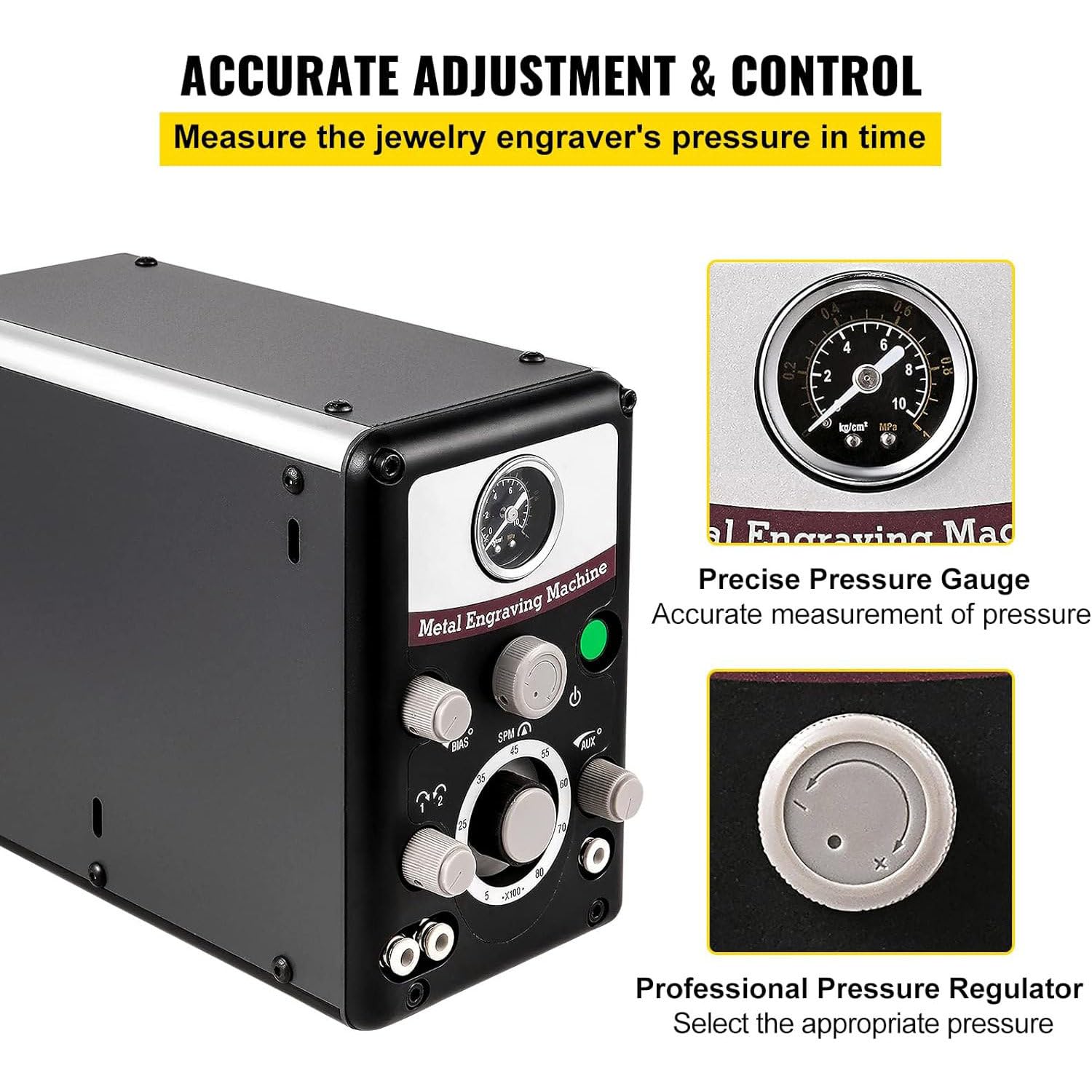 Máquina de Grabado neumática de Doble Cabezal, máquina de Grabado de joyería 110v220v, Herramienta de Grabado multifunción para joyería Artesanal Madera de Hierro Forjado
